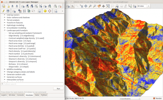 GRASS GIS graphical user interface